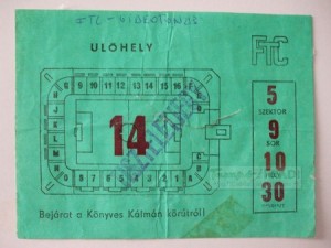 1974.09.14. Ferencváros - Videoton 2-3