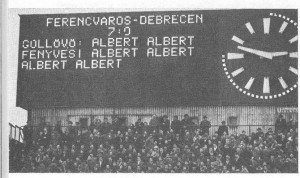 1960.12.11. FTC - Debrecen: 7-0, Albert 6 góljával