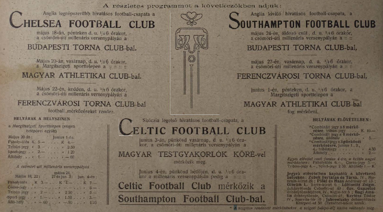 1906.V.27. FTC Southampton 03 Tempó, Fradi!